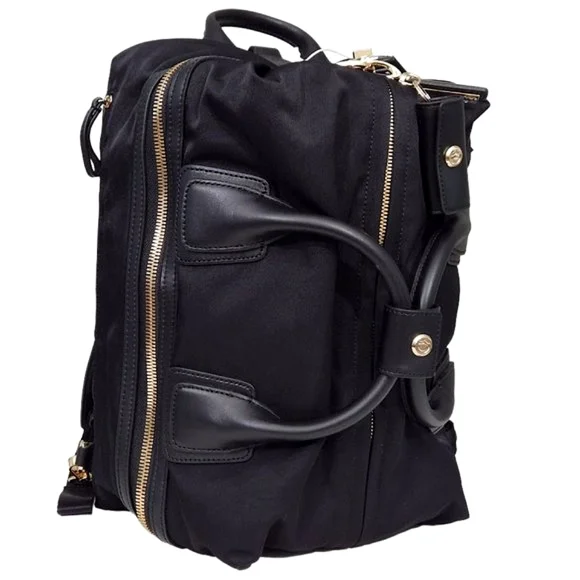 Caraa Black Backpack with Gold Accents - Picture 10 of 16